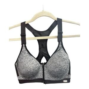 VSX Black and Gray Sports Bra with Racerback Design size 34 C